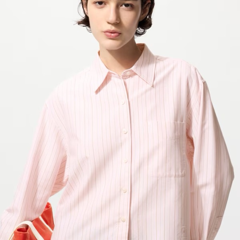Uniqlo Pink Pinstripe Button-Down Shirt